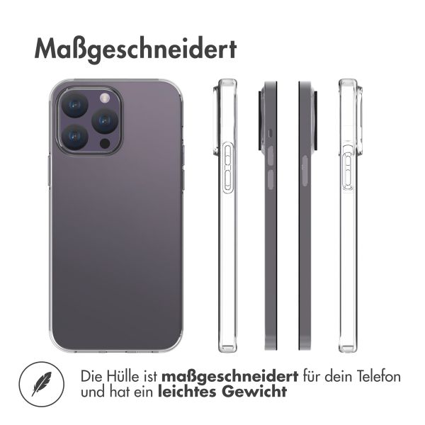 Accezz TPU Clear Backcover für das iPhone 15 Pro Max - Transparent