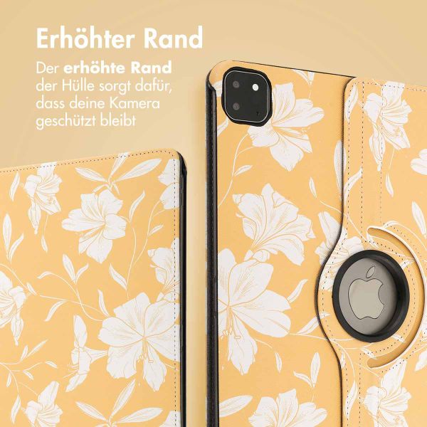 imoshion 360° drehbare Design Klapphülle für das iPad Pro 13 (2024) M4 - Yellow Flowers