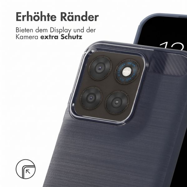 imoshion Brushed Back Cover Motorola Moto G77 - Dunkelblau