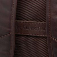 The Chesterfield Brand Savona Laptop Rucksack 15-15.6 Zoll - Echtes Leder - Dunkelbraun