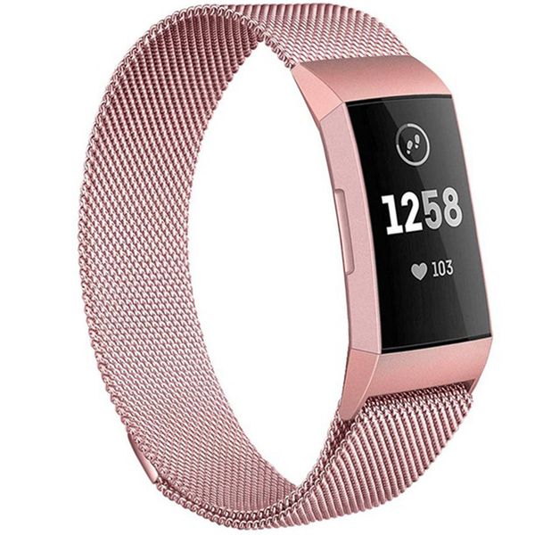 imoshion Milanese Watch Armband Fitbit Charge 3 / 4 - Rose Gold