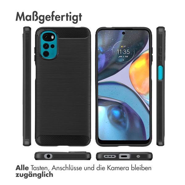 imoshion Brushed Back Cover für das Motorola Moto G22 - Schwarz