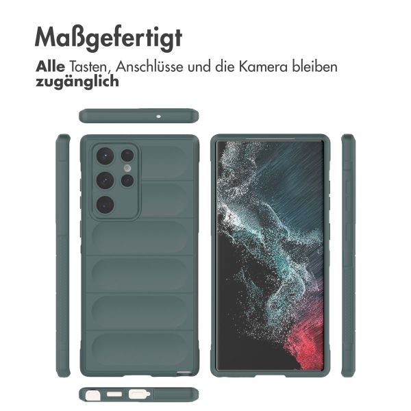 imoshion EasyGrip Backcover Samsung Galaxy S22 Ultra - Dunkelgrün