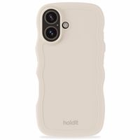 Holdit Wavy Case für das iPhone 16 - Light Beige