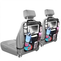 imoshion Auto Organizer für Kinder – 9 Fächer - Inklusive Tablet-Halter - Zweier-Set – Schwarz