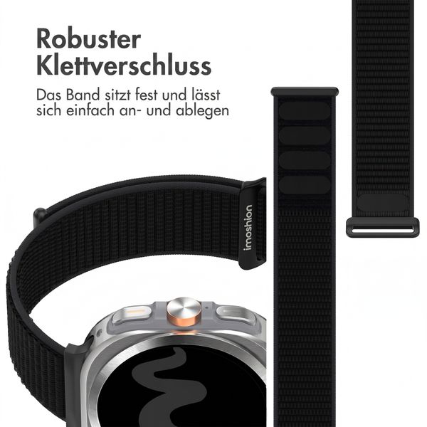 imoshion Nylonarmband für Samsung Galaxy Watch Ultra (2024/2025) - Schwarz