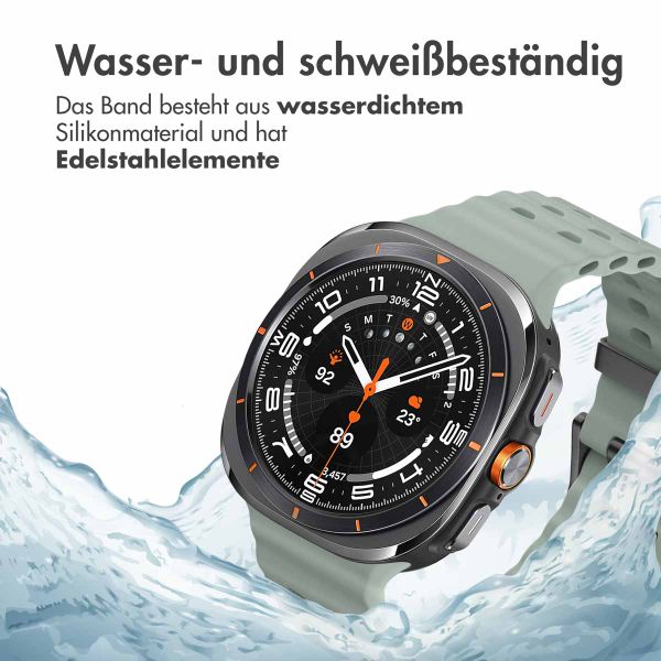 imoshion Ocean Silikonarmband für das  Samsung Galaxy Watch Ultra (2024/2025) - Grayish Green