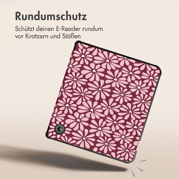 imoshion Design Klappbare Klapphülle Kobo Libra Colour - Bloom Love Blush