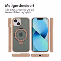 Accezz Ring Stand Backcover mit MagSafe Apple iPhone 13 - Braun