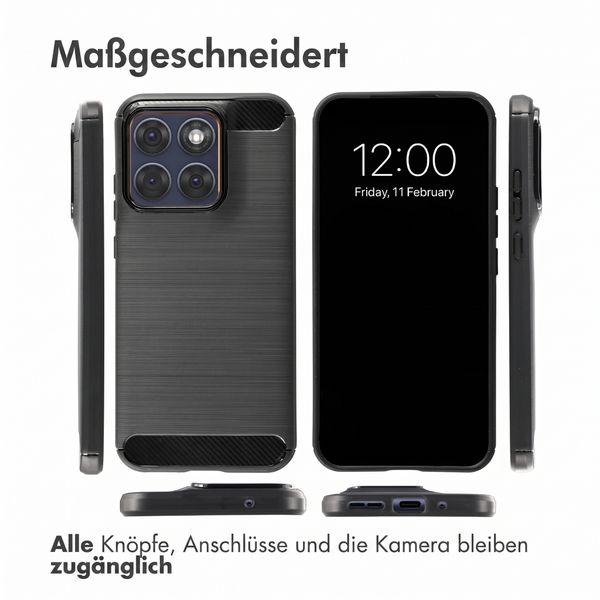 imoshion Brushed Back Cover Motorola Edge 70 Fusion - Schwarz