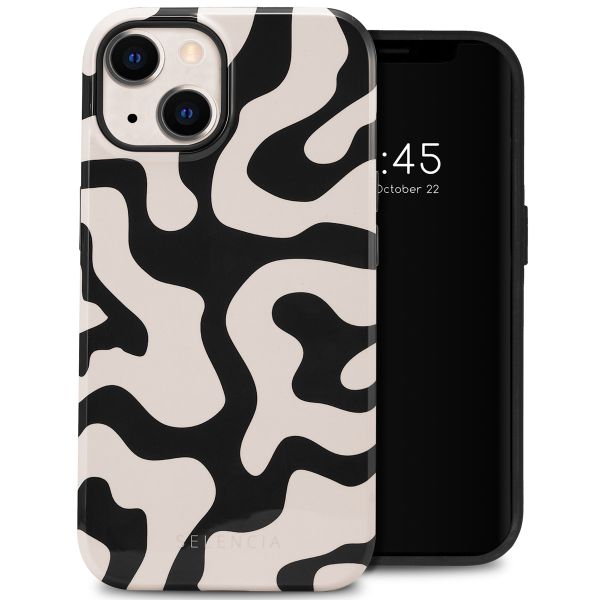 Selencia Vivid Tough Back Cover für das iPhone 14 - Art Wave Black