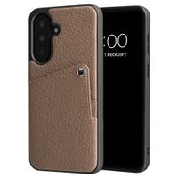 Selencia Riva Back Cover mit Kartenfach Samsung Galaxy A37 (5G) - Mocha Brown