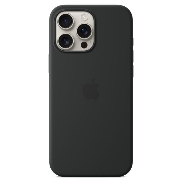 Apple Silikon-Case MagSafe für das Apple iPhone 16 Pro Max - Black