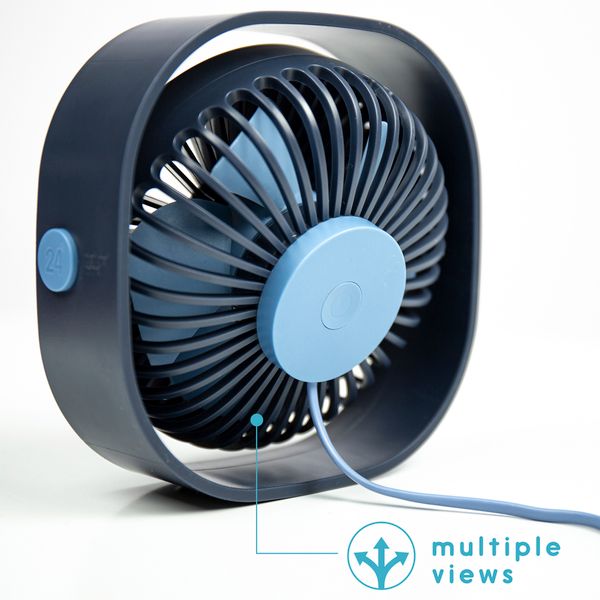 imoshion USB Schreibtischventilator - Blau