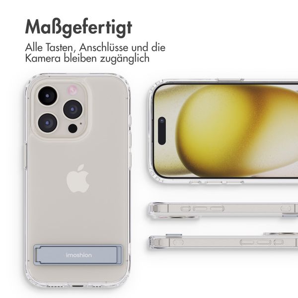 imoshion Back Cover mit Ständer für das iPhone 15 Pro - Transparent