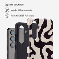 Selencia Vivid Back Cover Samsung Galaxy S24 FE - Art Wave Black