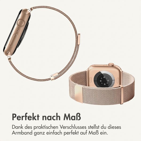 imoshion Mailändische Magnetarmband für Apple Watch | 44/45/46/49 mm - Rose Gold