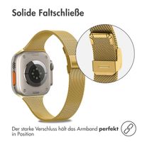 imoshion Milanaise Faltarmband für Apple Watch Series 1 t/m 11 / SE / Ultra (44/45/46/49 mm) - Gold
