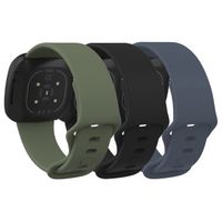 imoshion Silikonband Multipack für die Fitbit Versa 4 / 3 / Sense (2) - Schwarz / Grün / Blau