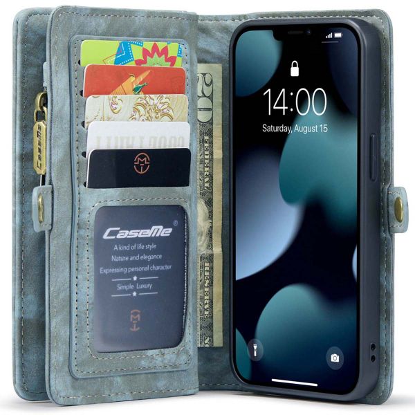 CaseMe Luxuriöse 2-in-1-Portemonnaie-Klapphülle Leder iPhone 13 Mini