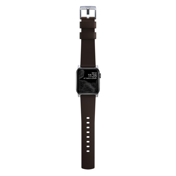 Nomad Active Pro Band für die Apple Watch Series 1 bis 10 / SE / Ultra (2) (44/45/46/49 mm) - Braun/Silber