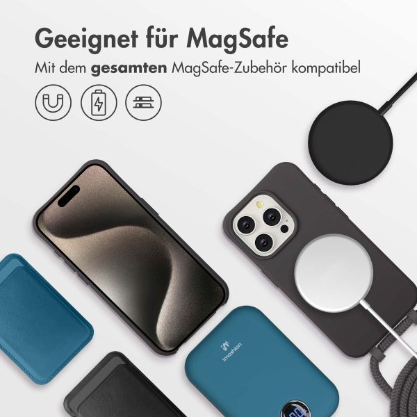 imoshion Color Backcover mit abnehmbarem Handykette und MagSafe Apple iPhone 15 Pro - Black Coffee