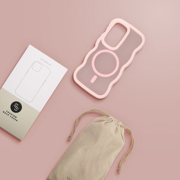 Selencia Wavy Backcover mit MagSafe Samsung Galaxy S26 Ultra - Soft Pink