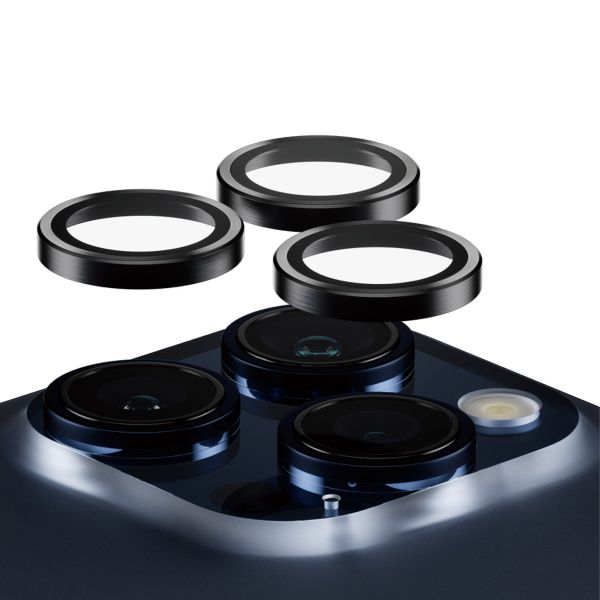 PanzerGlass Kameraprotektor Hoop Optic Rings für das Apple iPhone 15 Pro / 15 Pro Max