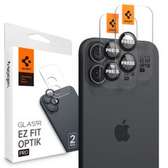 Spigen GLAStR EZ Fit Optik Pro Kameraschutz 2er-Pack für Apple iPhone 16 / 16 Plus - Schwarz