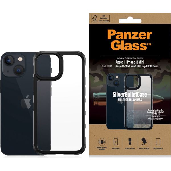 PanzerGlass SilverBullet ClearCase für das iPhone 13 Mini - Schwarz