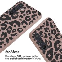 imoshion Silikonhülle design mit Band für das Samsung Galaxy A55 - Animal Pink