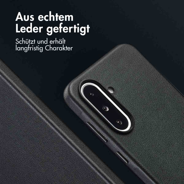 Accezz MagSafe Leather Backcover Samsung Galaxy A36 / A56 - Onyx Black