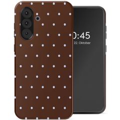 Selencia Vivid Back Cover Samsung Galaxy A36 / A56 - Happy Dots Chocolate