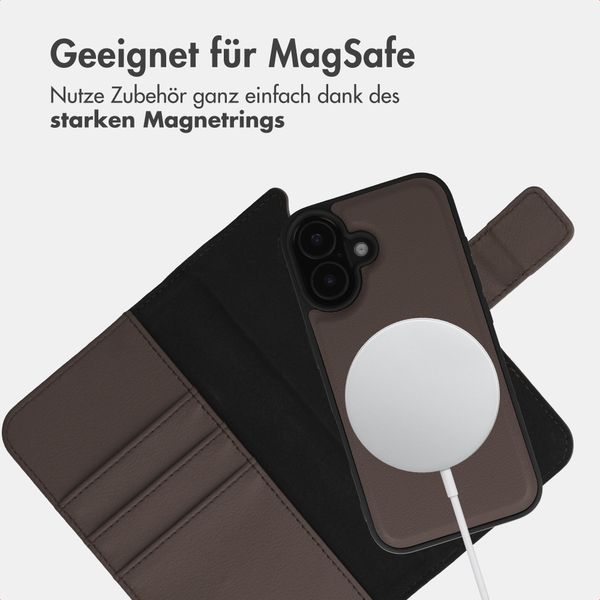 imoshion Herausnehmbare 2-in-1 Luxus-Bookcase Apple iPhone 16 - Braun