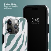 Selencia Vivid Back Cover Apple iPhone 15 Pro - Colorful Zebra Pine Blue