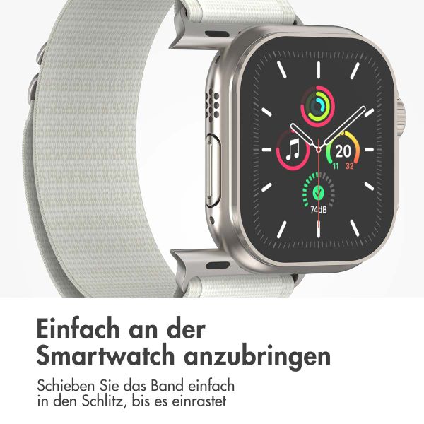 imoshion Nylon Alpine Armband für das  Apple Watch Series 1 t/m 11 / SE / Ultra (44/45/46/49 mm) - Weiß