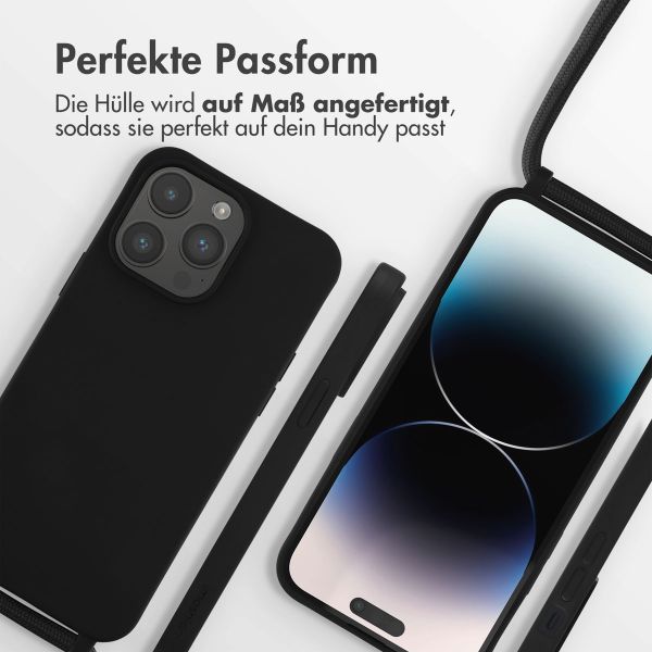 imoshion Silikonhülle mit Band für das iPhone 14 Pro Max - Schwarz