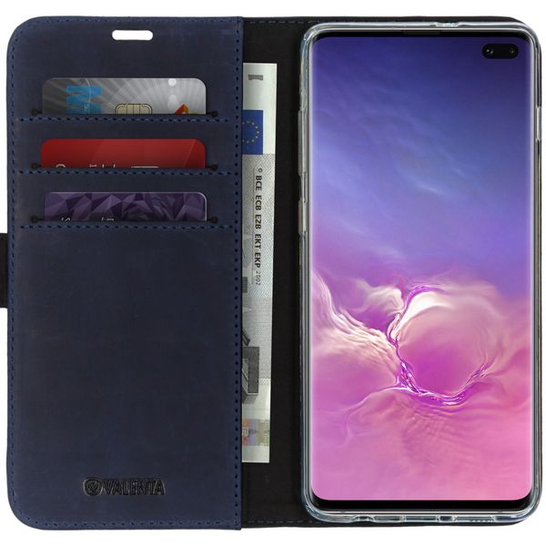 Valenta Klapphülle Classic Luxe Blau für Samsung Galaxy S10 Plus