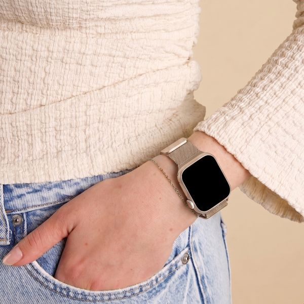 imoshion Mailändische Magnetarmband für Apple Watch | 38/40/41/42 mm - Starlight