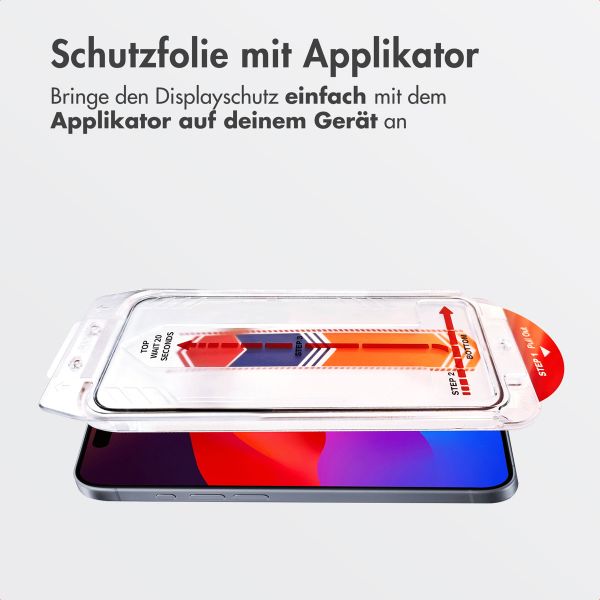 Accezz Gehärteter Glas-Schutz + Applikator Apple iPhone 17 Pro