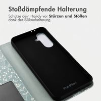 imoshion Design Klapphülle Samsung Galaxy A56 - Smoke Green Flowers