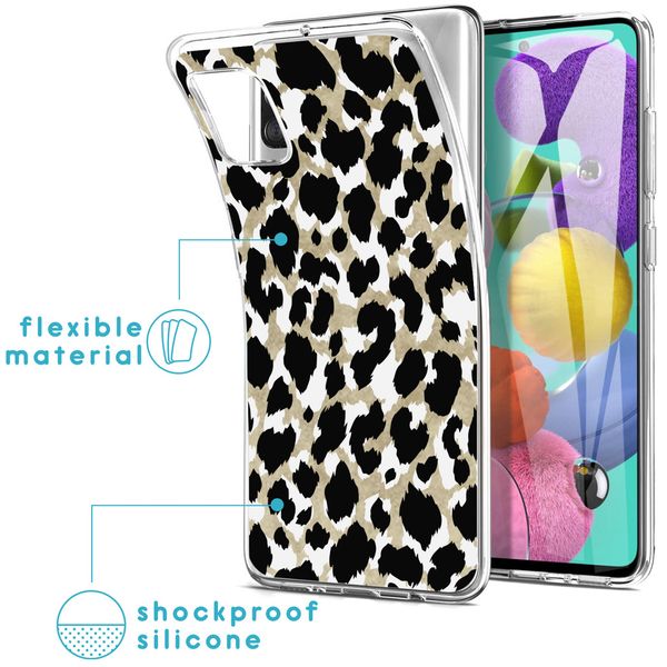 imoshion Design Hülle für das Samsung Galaxy A51 - Leopard / Schwarz