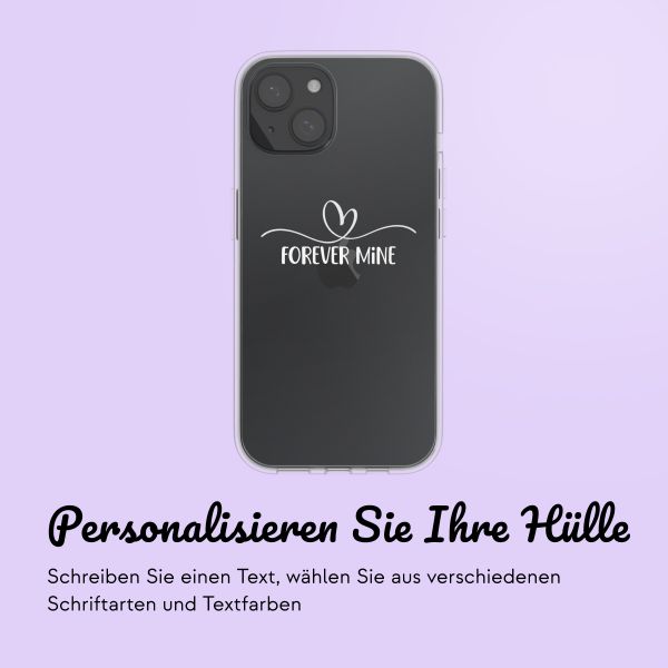 Hülle mit eigenem Foto und/oder Text Apple iPhone 15 - Sierlijk hartje