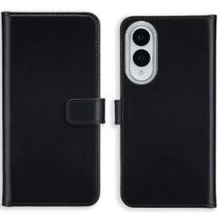 Selencia Echtleder Klapphülle Samsung Galaxy S25 Edge - Schwarz