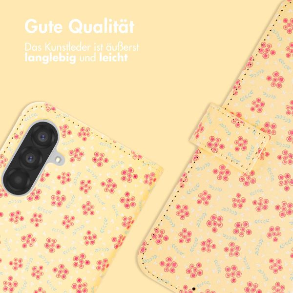 imoshion Design Klapphülle Samsung Galaxy A26 - Sunny Yellow Petite Flowers