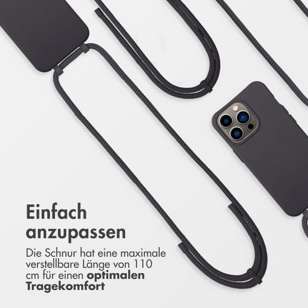 imoshion Color Backcover mit abnehmbarem Handykette und MagSafe Apple iPhone 13 Pro - Black Coffee