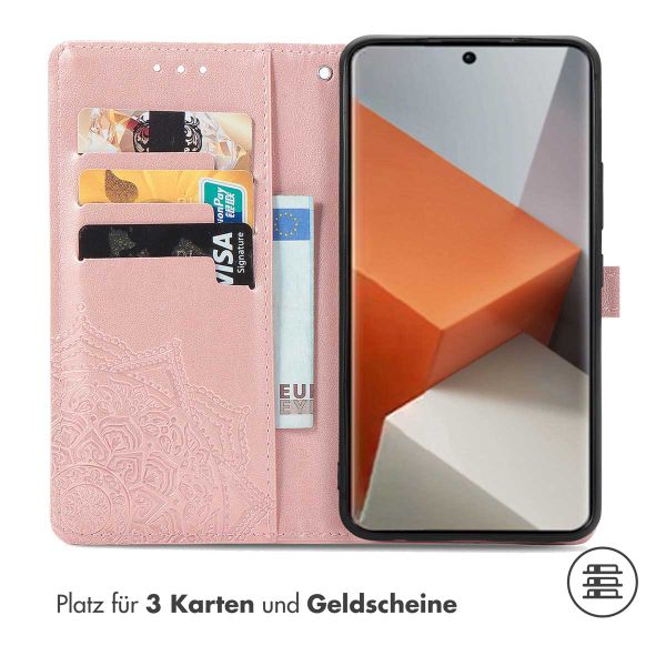 imoshion Mandala Klapphülle für das Xiaomi Redmi Note 13 Pro Plus (5G) - Rose Gold