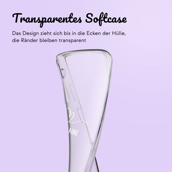 Personalisierte Hülle mit elegantem Herz Samsung Galaxy A52(s) (5G/4G) - Transparent