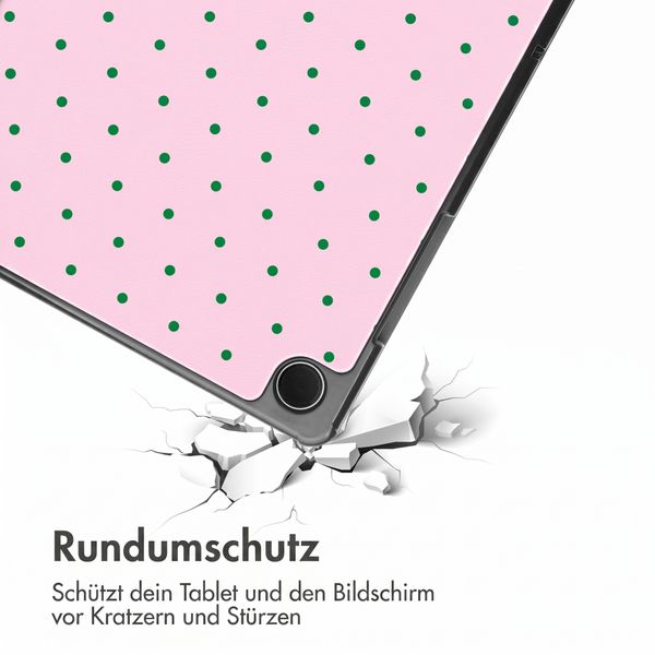imoshion Design Trifold Klaphülle Samsung Galaxy Tab A11 Plus / A9 Plus - Happy Dots
