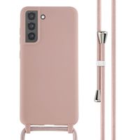 imoshion SilikonHülle mit Band Samsung Galaxy S21 FE - Sand Pink